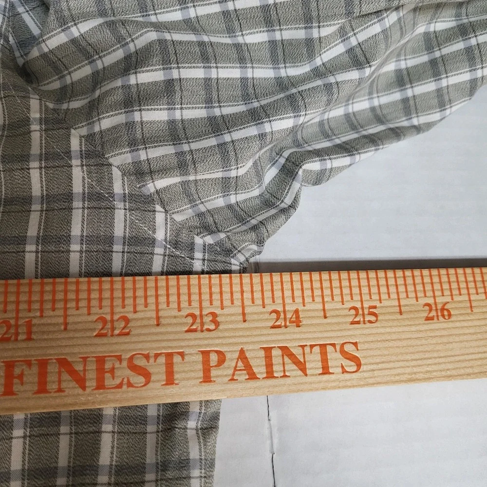 Banana Republic Heritage Collection Men XL Tall Tailored Slim Fit Plaid Shirt LS